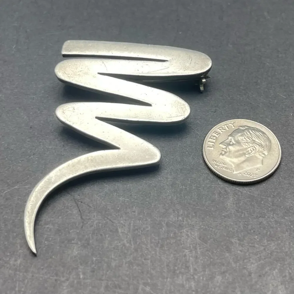 Taxco Tornado Modernist Pin Pendant Mexico Sterling Silver TB-51 925 Twister 925